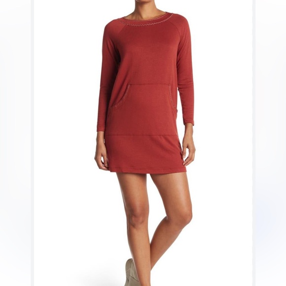 Max Studio French Terry Swearshirt Dress - Picture 1 of 2